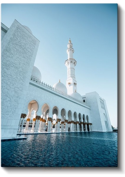 Şeyh Zayed Camii - Beyaz Mermerin Zarafeti Kanvas Tablo fiyatları