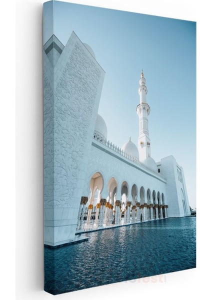 Şeyh Zayed Camii - Beyaz Mermerin Zarafeti Kanvas Tablo modelleri