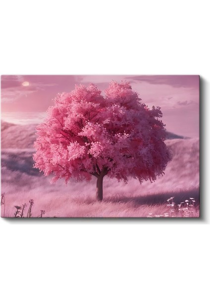 Pembe Çiçekli Ağaç - Bahar Rüyası Kanvas Tablo fiyatları