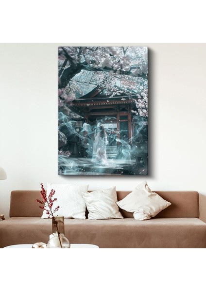 Tapınakta Hayalet Ruh - Mistik Japon Anime Kanvas Tablo