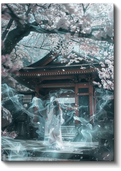 Tapınakta Hayalet Ruh - Mistik Japon Anime Kanvas Tablo fiyatları