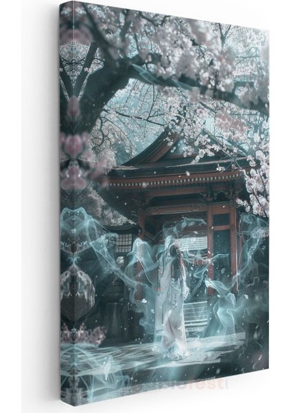 Tapınakta Hayalet Ruh - Mistik Japon Anime Kanvas Tablo modelleri