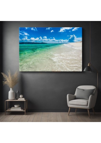 Turkuaz Sahil - Kristal Berraklığında Deniz Kanvas Tablo