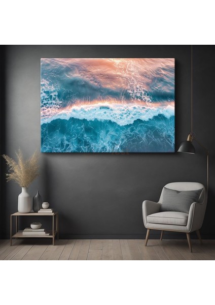 Okyanus Dalgaları - Turkuaz Sulardan Büyüleyici Deniz Manzarası Kanvas Tablo