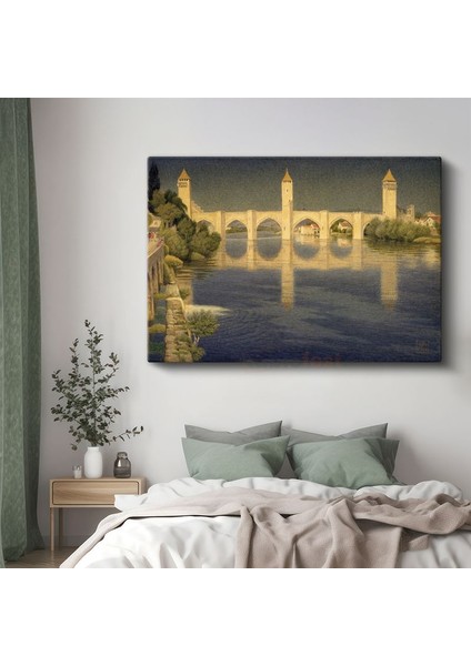 Henri Rousseau - Pont Valentré Köprüsü Kanvas Tablo