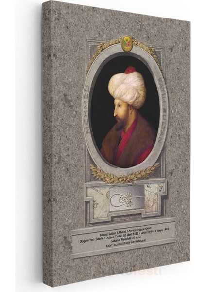 Osmanlı Padişahları - Sultan Iı. Murad Osmanlı'nın Güçlü Hükümdarı Kanvas Tablo modelleri
