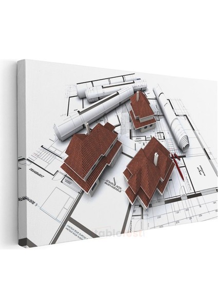 Mimar - Bilgisayar Destekli 3D Bina Modelleme ve Render Kanvas Tablo modelleri