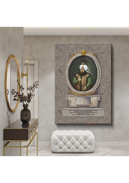 Osmanlı Padişahları - Sultan Ibrahim Kanvas Tablo