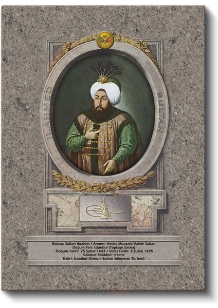 Osmanlı Padişahları - Sultan Ibrahim Kanvas Tablo fiyatları