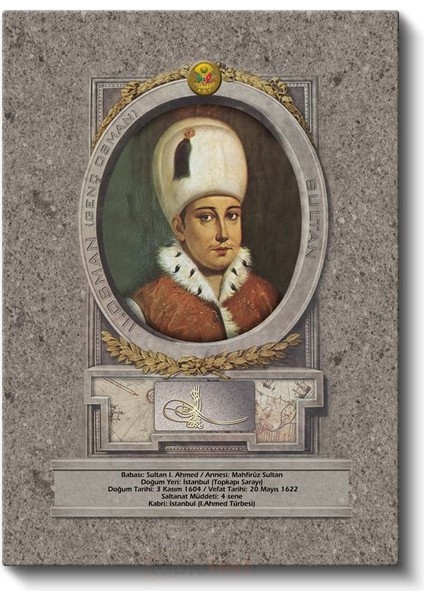 Osmanlı Padişahları - Sultan I. Ahmed Kanvas Tablo fiyatları
