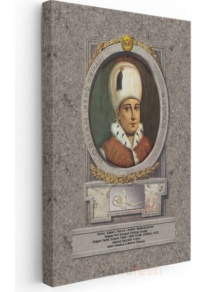 Osmanlı Padişahları - Sultan I. Ahmed Kanvas Tablo modelleri