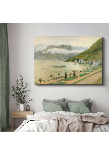 Rudolf Von Alt - Como Gölü Manzarası Kanvas Tablo