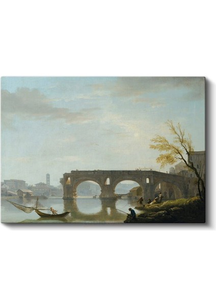 Richard Wilson - Roma Köprüsü Manzarası Kanvas Tablo fiyatları