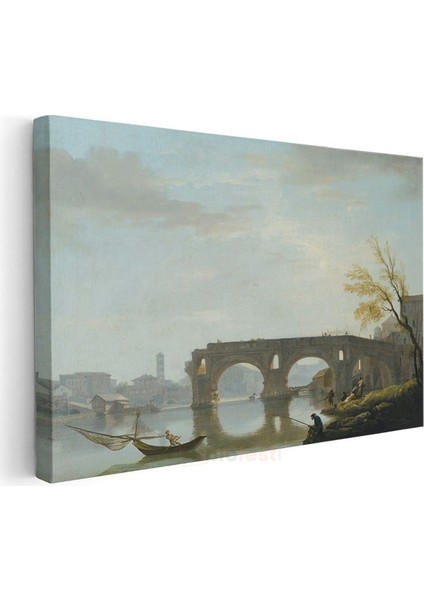 Richard Wilson - Roma Köprüsü Manzarası Kanvas Tablo modelleri