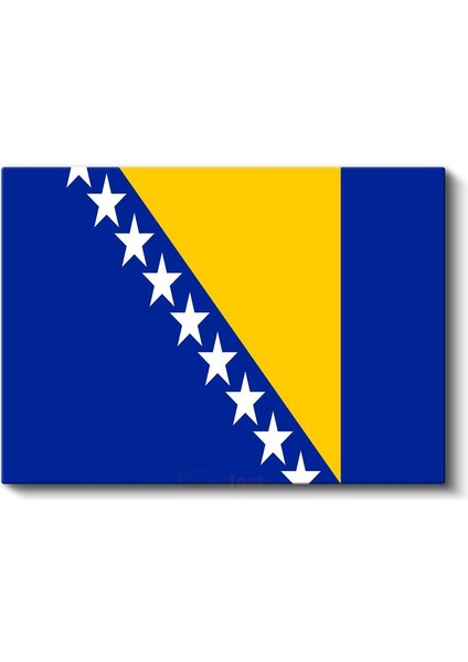 Bosna Hersek Bayrağı - Kanvas Tablo fiyatları