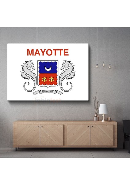 Mayotte Bayrağı - Kanvas Tablo
