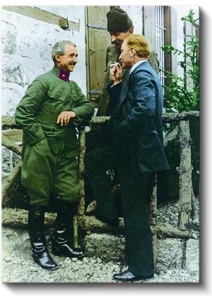 Tarihi Buluşma - Silah Arkadaşlarıyla Sohbet Kanvas Tablo fiyatları