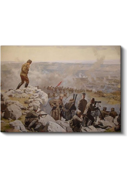 Kurtuluş Savaşı Komutanı Atatürk - Cephede Strateji Kanvas Tablo fiyatları