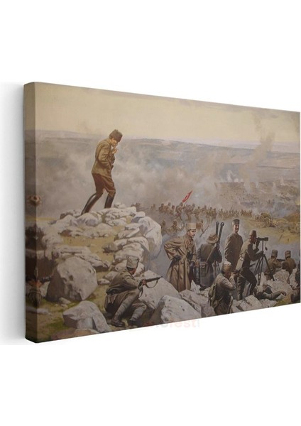 Kurtuluş Savaşı Komutanı Atatürk - Cephede Strateji Kanvas Tablo modelleri