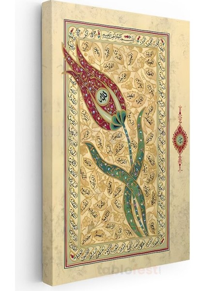 Esmaül Hüsna Lale - Ilahi Isimlerin Zarafeti Kanvas Tablo modelleri