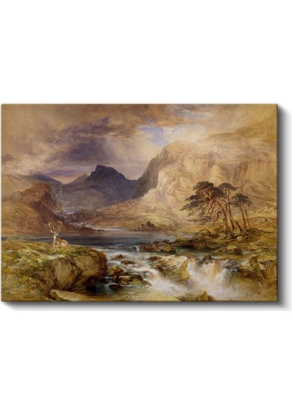 J.m.w. Turner - Dağlık Bölgede Geyik Kanvas Tablo fiyatları