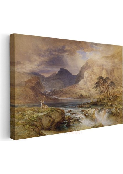J.m.w. Turner - Dağlık Bölgede Geyik Kanvas Tablo modelleri