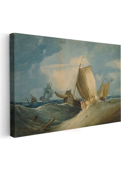 J.m.w. Turner - Fırtınalı Denizde Yelkenliler Kanvas Tablo modelleri