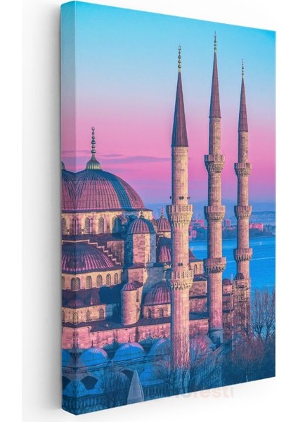 Sultanahmet Camii - Pembe Gökyüzü Kanvas Tablo modelleri
