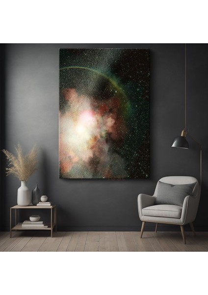 Kozmik Nebula - Renkli Uzay Bulutu Kanvas Tablo