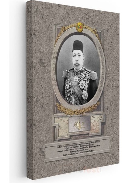 Osmanlı Padişahları - Sultan Abdülmecid Portresi Kanvas Tablo modelleri