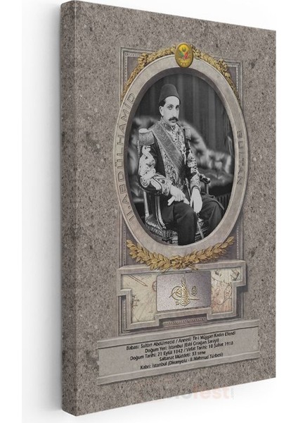 Osmanlı Padişahları - Sultan V. Mehmed Reşad Resmi Kanvas Tablo modelleri