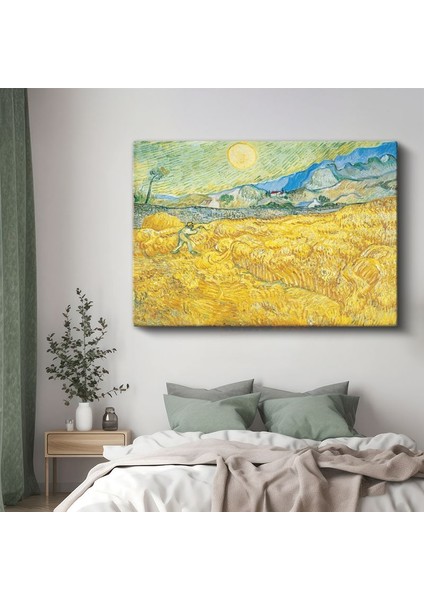 Vincent Van Gogh - Buğday Tarlası ve Orakçı Kanvas Tablo