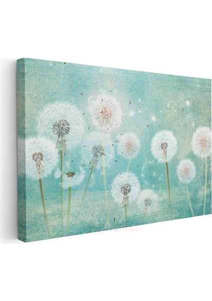 Pembe Şakayıklar - Koyu Fonda Vintage Çiçek Buketi Kanvas Tablo modelleri