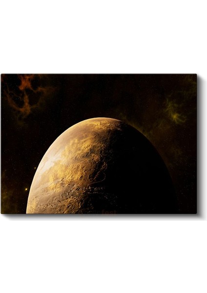 Altın Gezegen - Kozmik Manzara Kanvas Tablo fiyatları