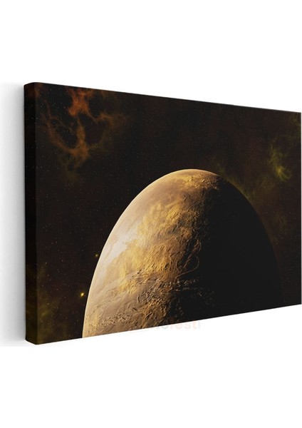 Altın Gezegen - Kozmik Manzara Kanvas Tablo modelleri