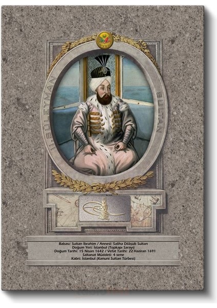 Osmanlı Padişahları - Sultan Ibrahim Portresi Kanvas Tablo fiyatları