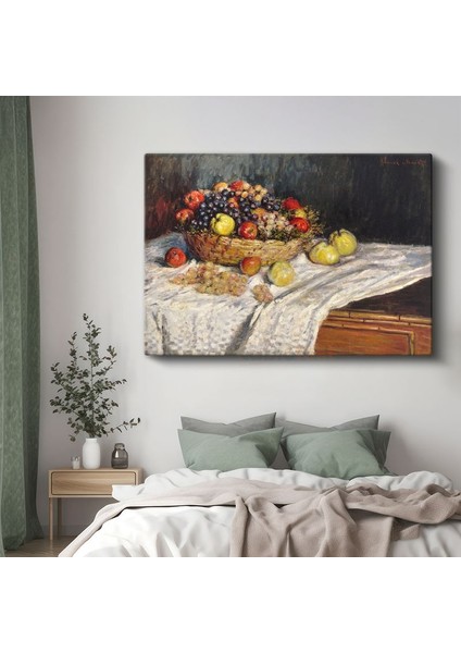 Claude Monet - Meyve Sepeti Natürmort Kanvas Tablo