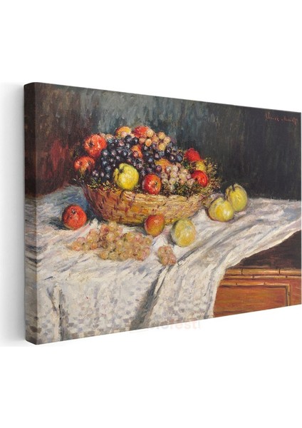 Claude Monet - Meyve Sepeti Natürmort Kanvas Tablo modelleri