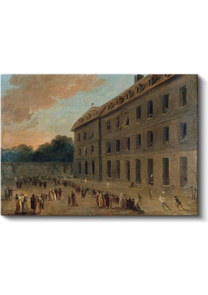 Hubert Robert - Saray Avlusu Kanvas Tablo fiyatları