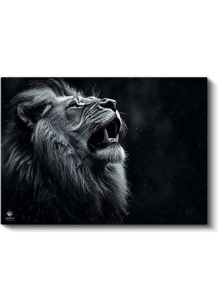 Kükreyen Aslan - Vahşi Doğanın Sesi Kanvas Tablo fiyatları