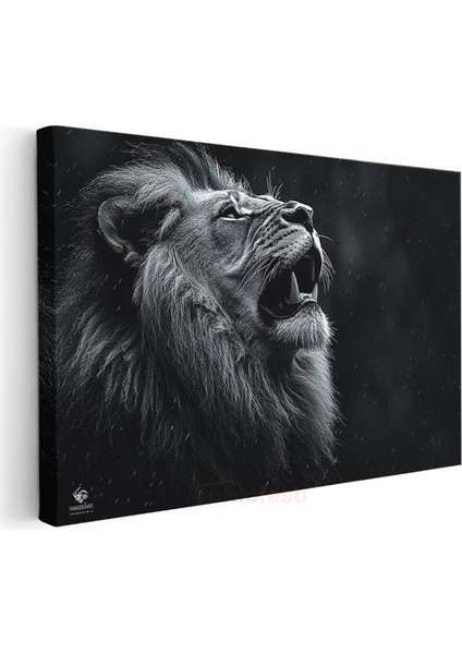 Kükreyen Aslan - Vahşi Doğanın Sesi Kanvas Tablo modelleri