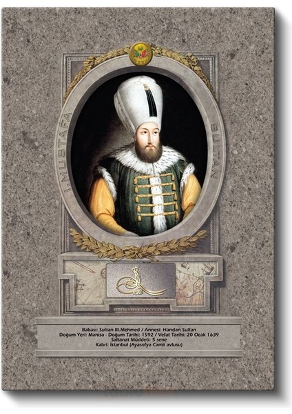 Osmanlı Padişahları - Sultan Iıı. Mehmed Han Portresi Kanvas Tablo fiyatları