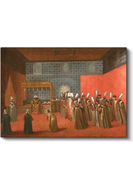 Saray Töreni - Osmanlı Divan Huzurunda Kabul Kanvas Tablo fiyatları