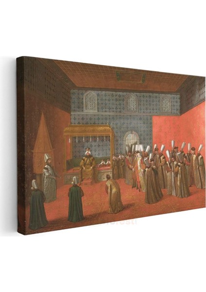 Saray Töreni - Osmanlı Divan Huzurunda Kabul Kanvas Tablo modelleri