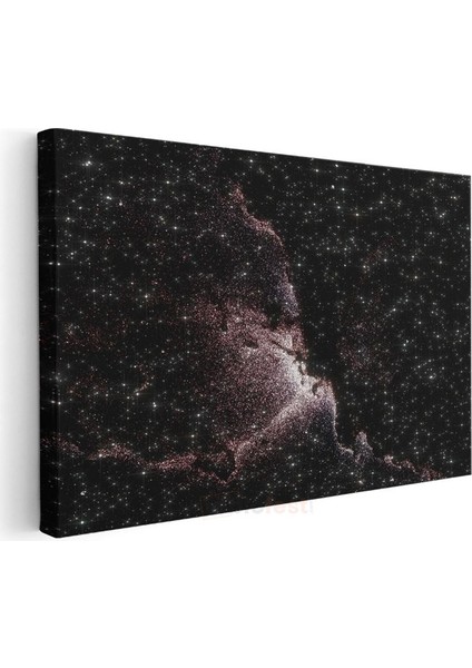 Kozmik Nebula - Yıldızlar Arasında Parıldayan Mor Işıltı Kanvas Tablo modelleri