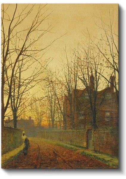 John Atkinson Grimshaw - Sonbahar Patikası Kanvas Tablo fiyatları