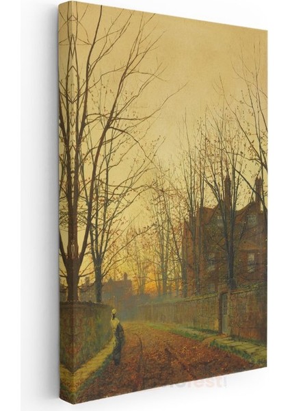 John Atkinson Grimshaw - Sonbahar Patikası Kanvas Tablo modelleri