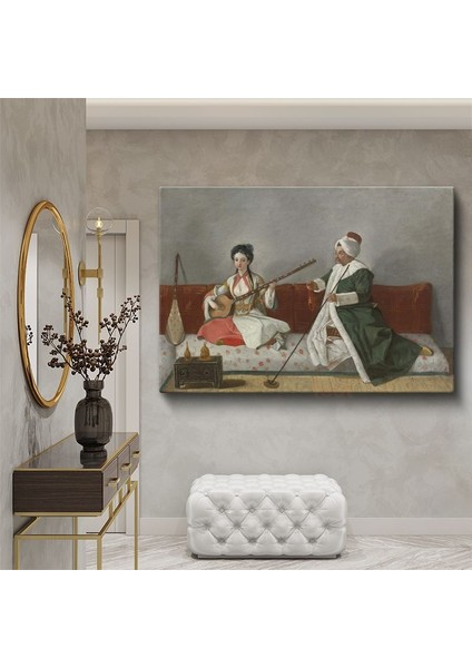 Osmanlı Müzisyenleri - Geleneksel Enstrümanlarla Icra Kanvas Tablo