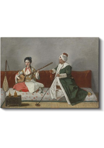 Osmanlı Müzisyenleri - Geleneksel Enstrümanlarla Icra Kanvas Tablo fiyatları