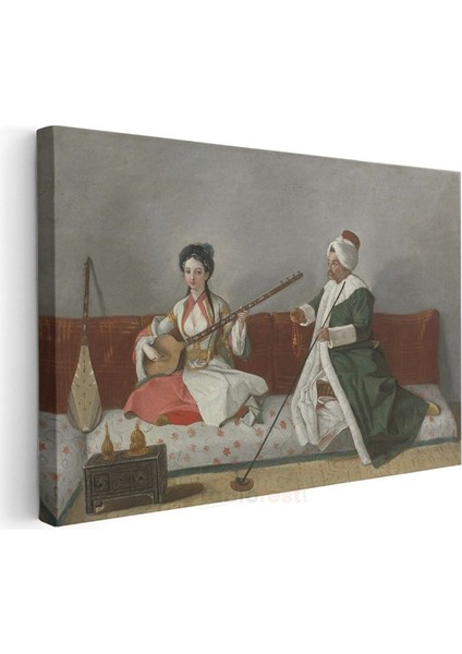 Osmanlı Müzisyenleri - Geleneksel Enstrümanlarla Icra Kanvas Tablo modelleri